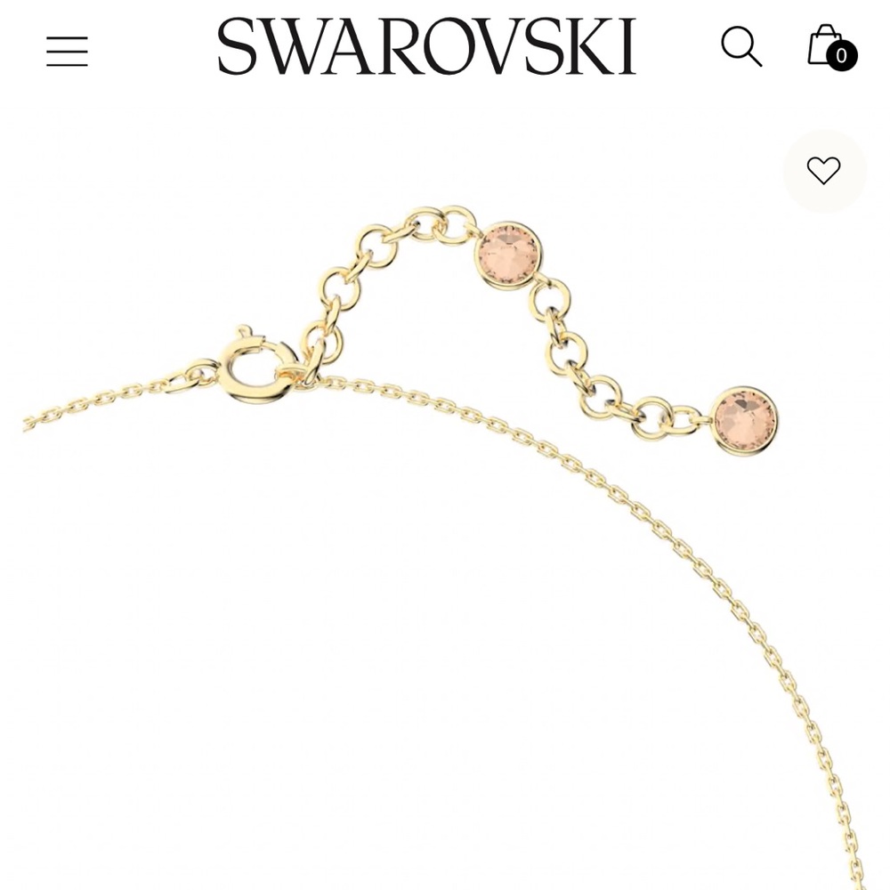 Swarovski Orbita Necklace, Drop cut crystal, Multicolored, Gold-tone Finish - Picture 9 of 15